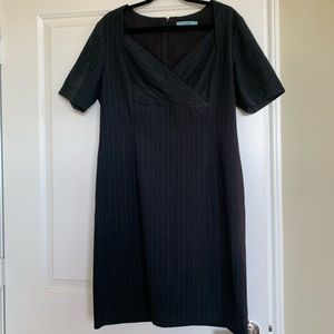 Antonio Melani Classy Black Pinstriped Dress